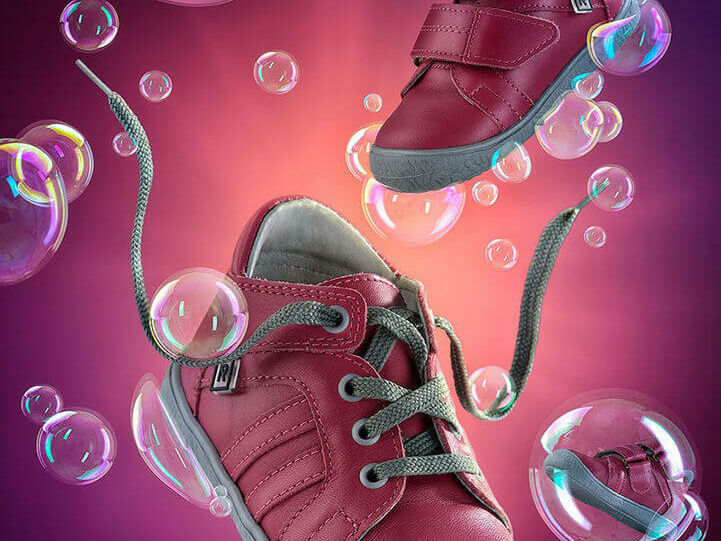 Reklamná a produktová fotografia detské topánky