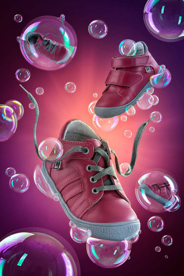 Dusan Holovej - product and advertising photography - GUGENIO KIDS SHOES BUBBLES