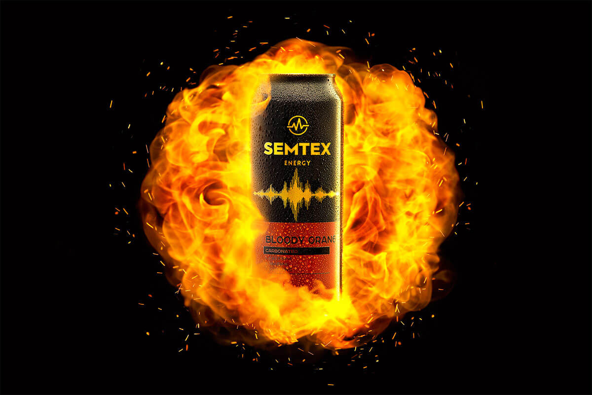 Dusan Holovej - product and advertising photography - SEMTEX ENERGY DRINK FIRE BALL